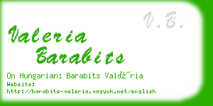 valeria barabits business card